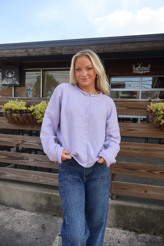 Color Me Cozy Cardigan (Lavender)