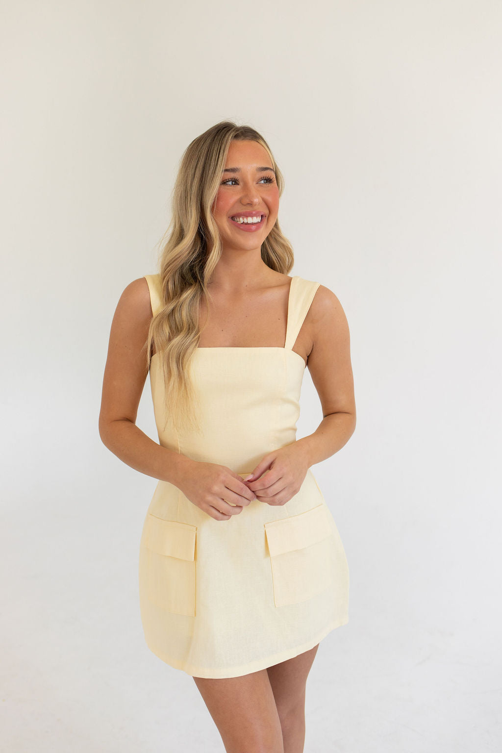 Coastline Cutie Mini Dress (Yellow)