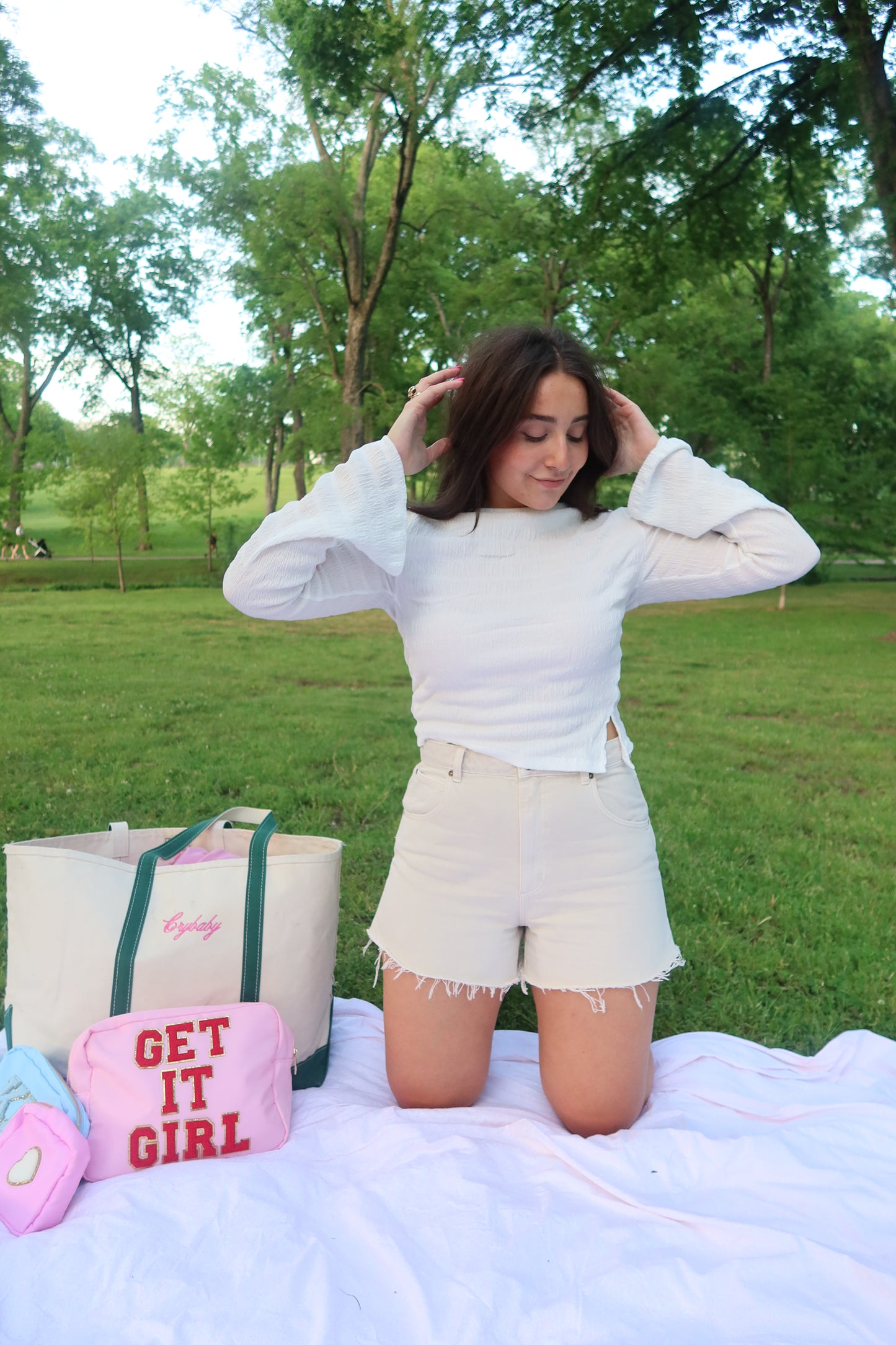 Izla Long Sleeve Top (White)