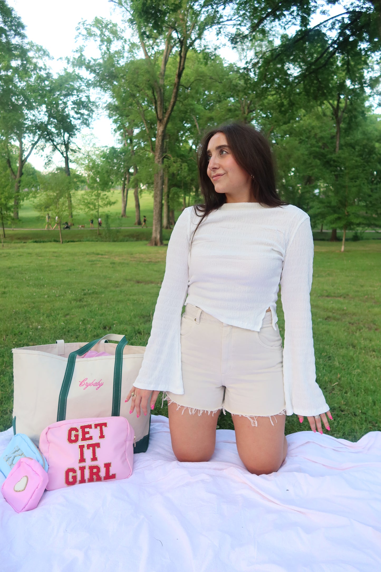 Izla Long Sleeve Top (White)