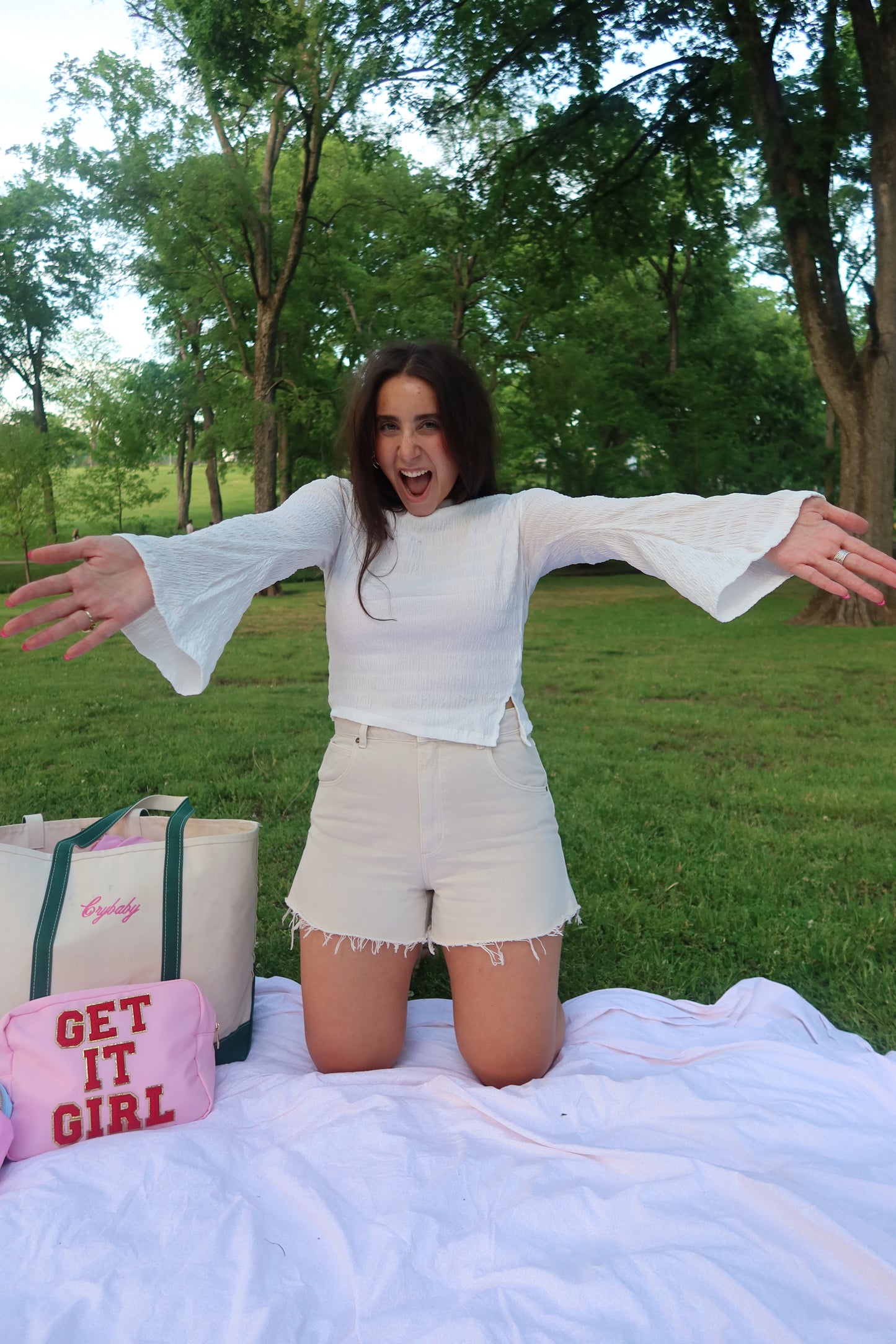 Izla Long Sleeve Top (White)