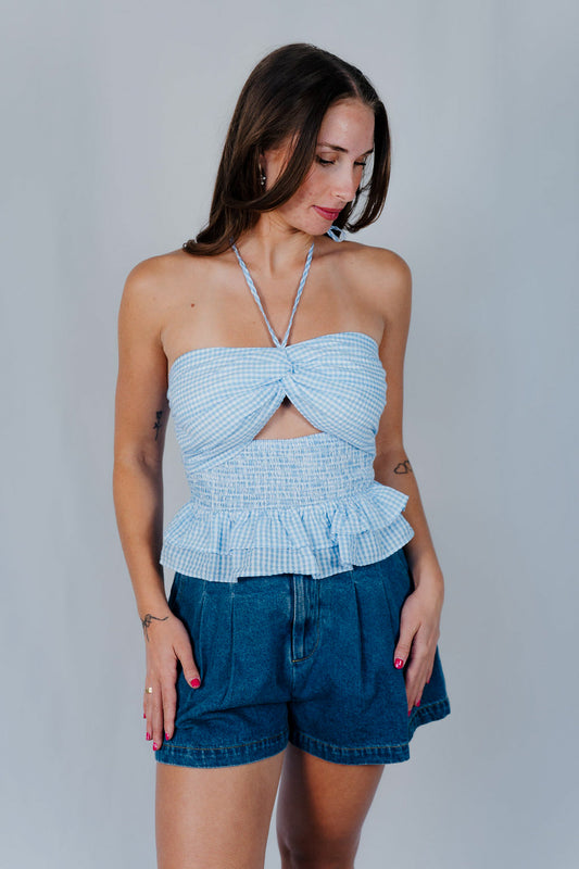 Bluebell Picnic Halter Top