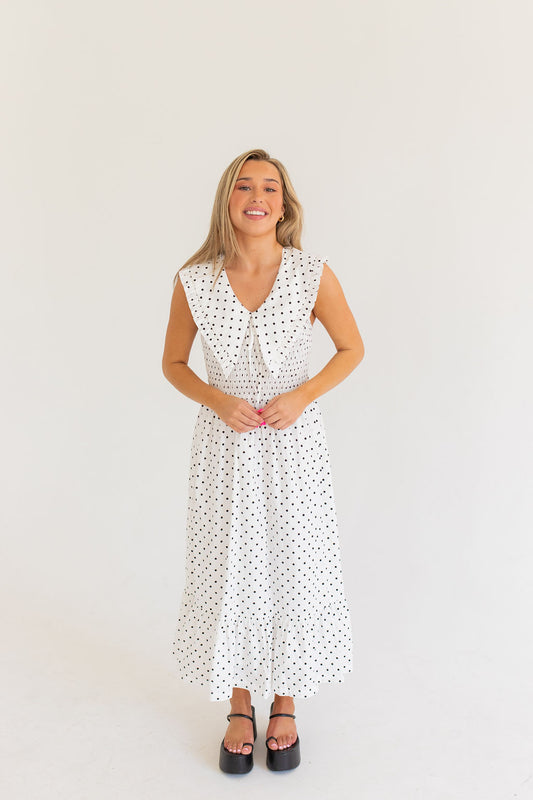 Parisian Polka Dot Midi