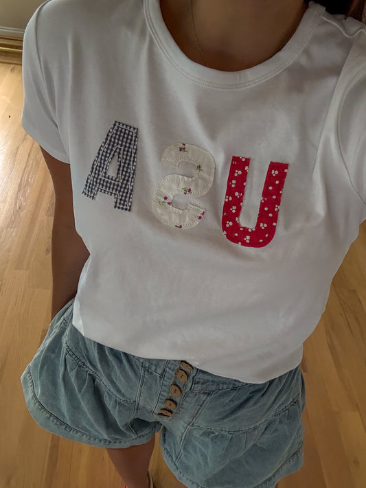 USA Patchwork Baby Tee