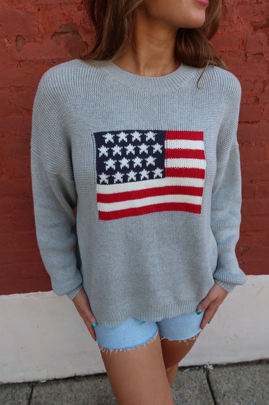 American Girl Sweater (Gray)