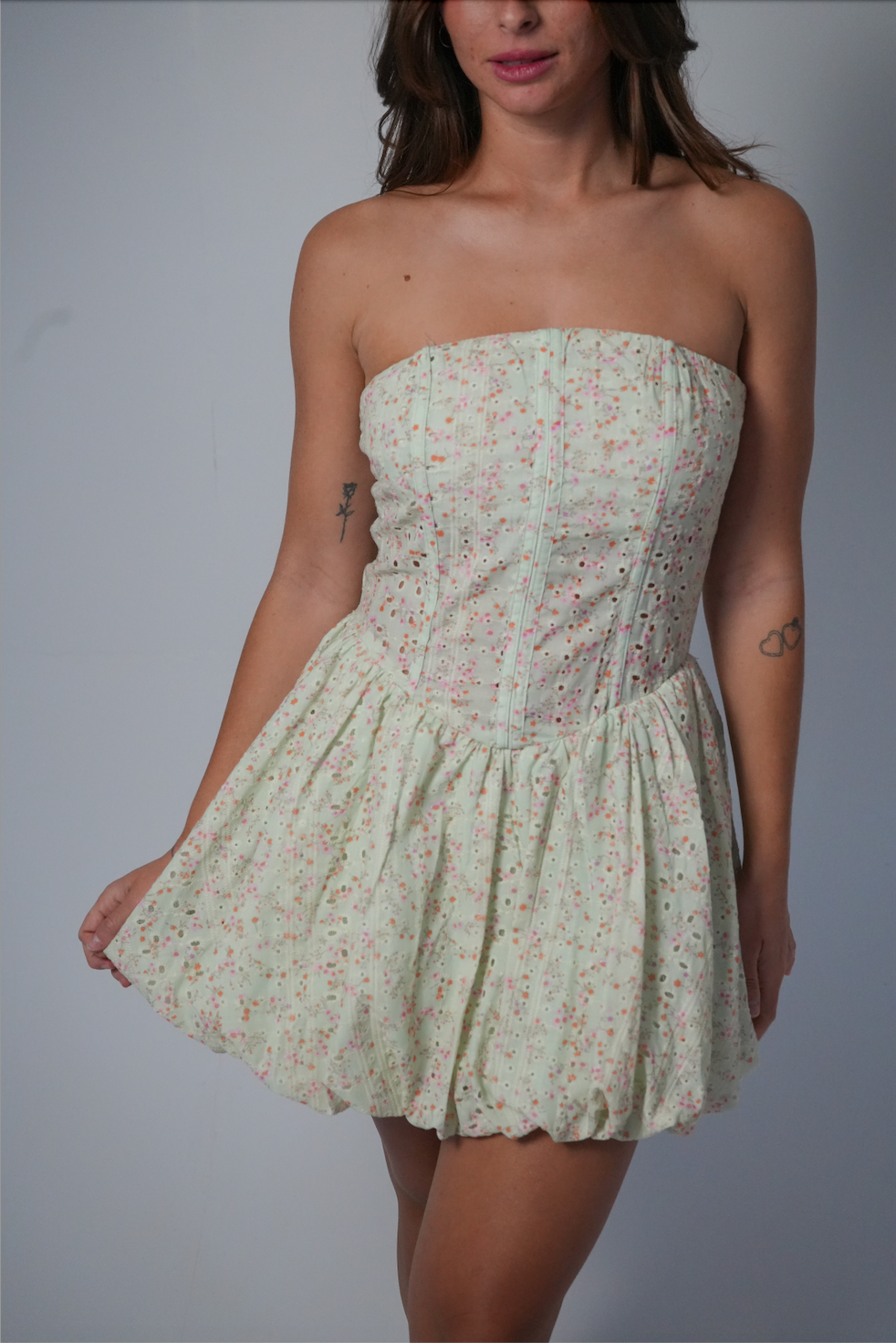 Sunday Brunch Mini Dress (Sage)