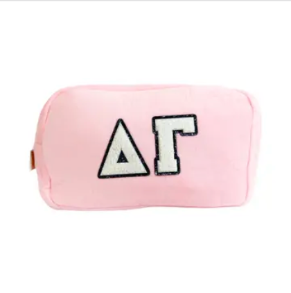 DELTA GAMMA Chenille Sorority Cosmetic Bag