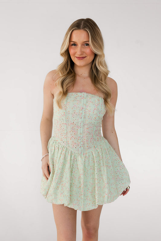 Sunday Brunch Mini Dress (Sage)