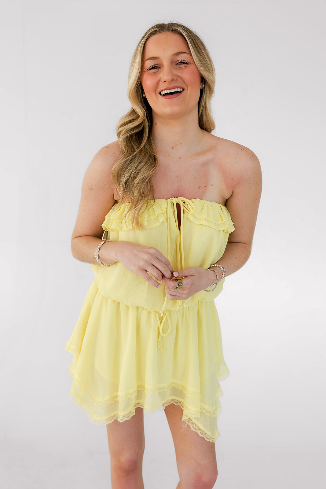 Barefoot Beauty Mini Dress (Lemon)