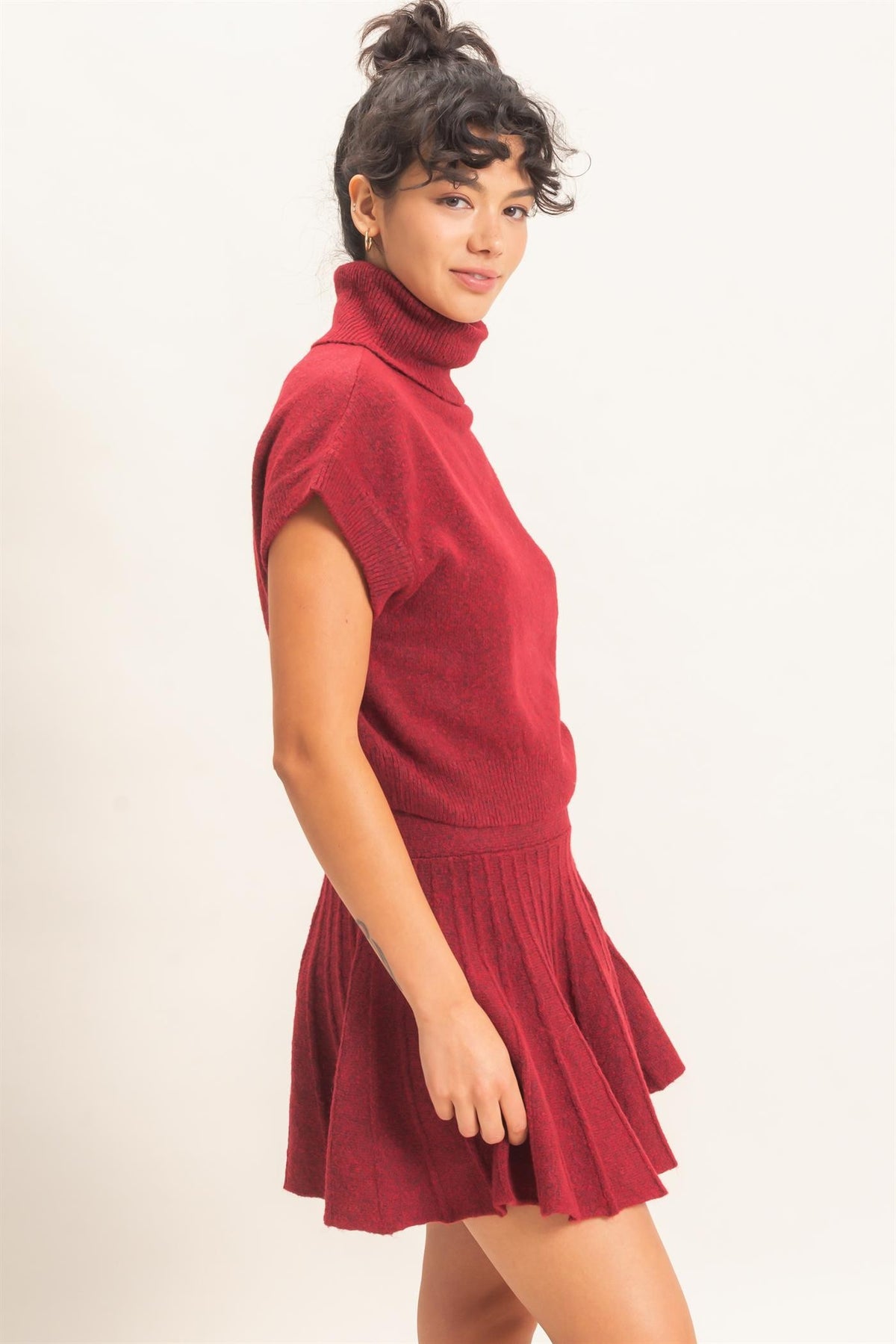 Autumn Stroll Sweater Set (Red)