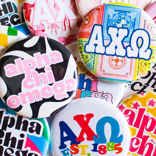 ALPHA CHI OMEGA Assorted Sorority Buttons