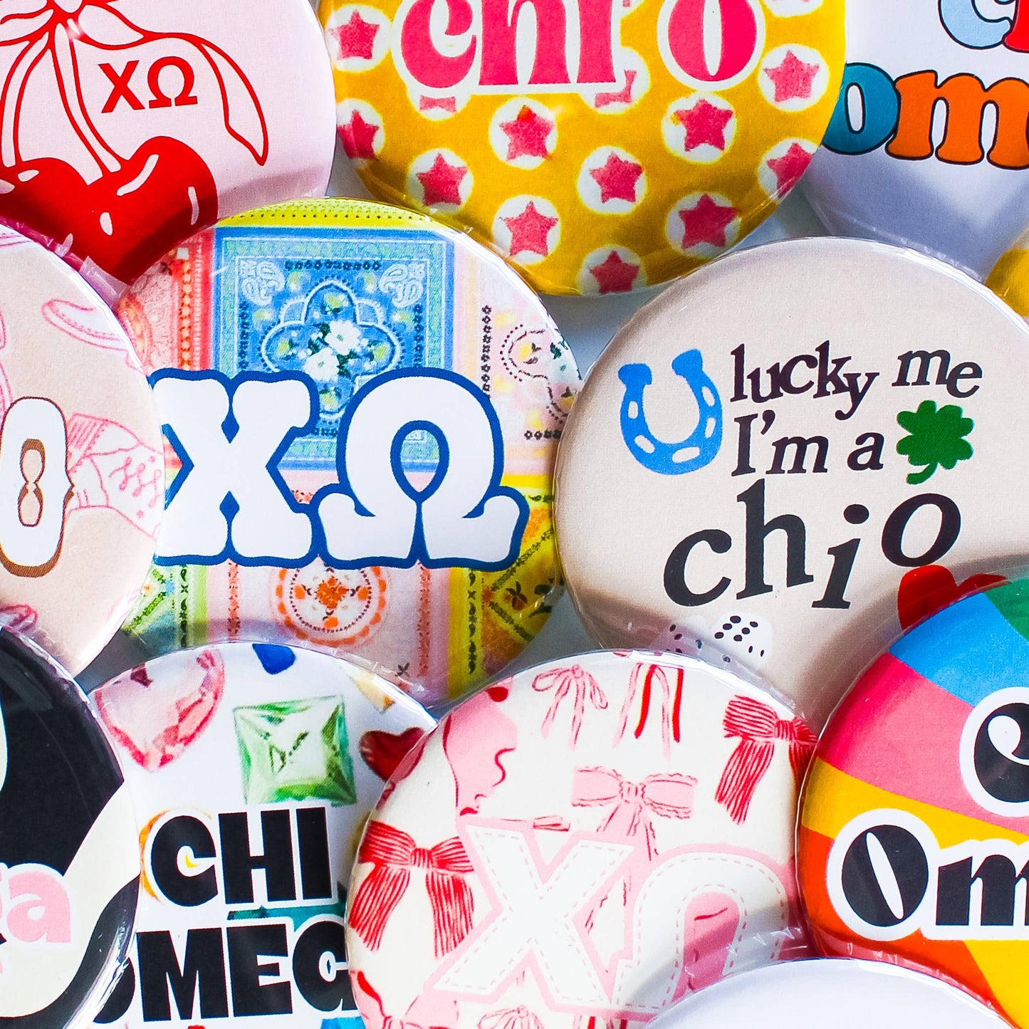 ALPHA CHI OMEGA Assorted Sorority Buttons