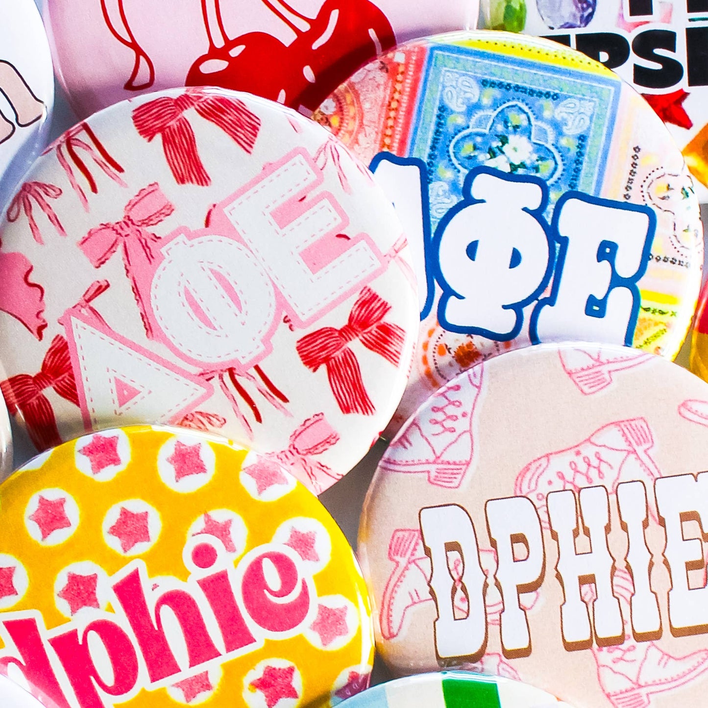 ALPHA CHI OMEGA Assorted Sorority Buttons