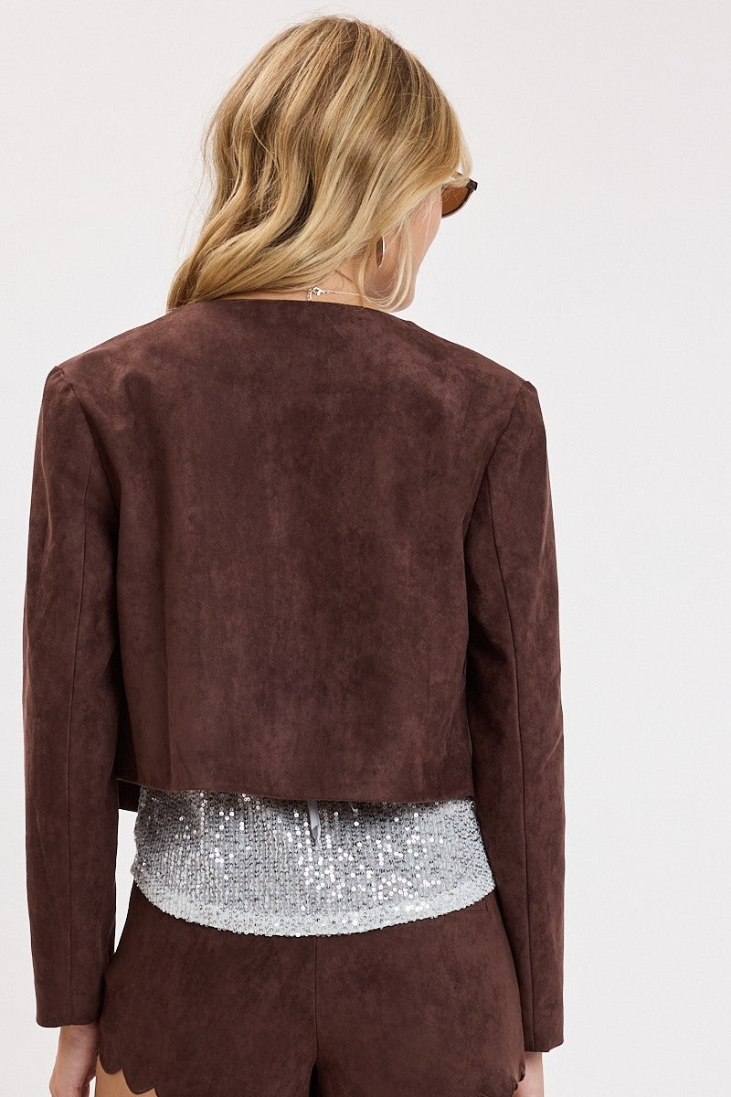 Giddy Up Girl Jacket (Brown)