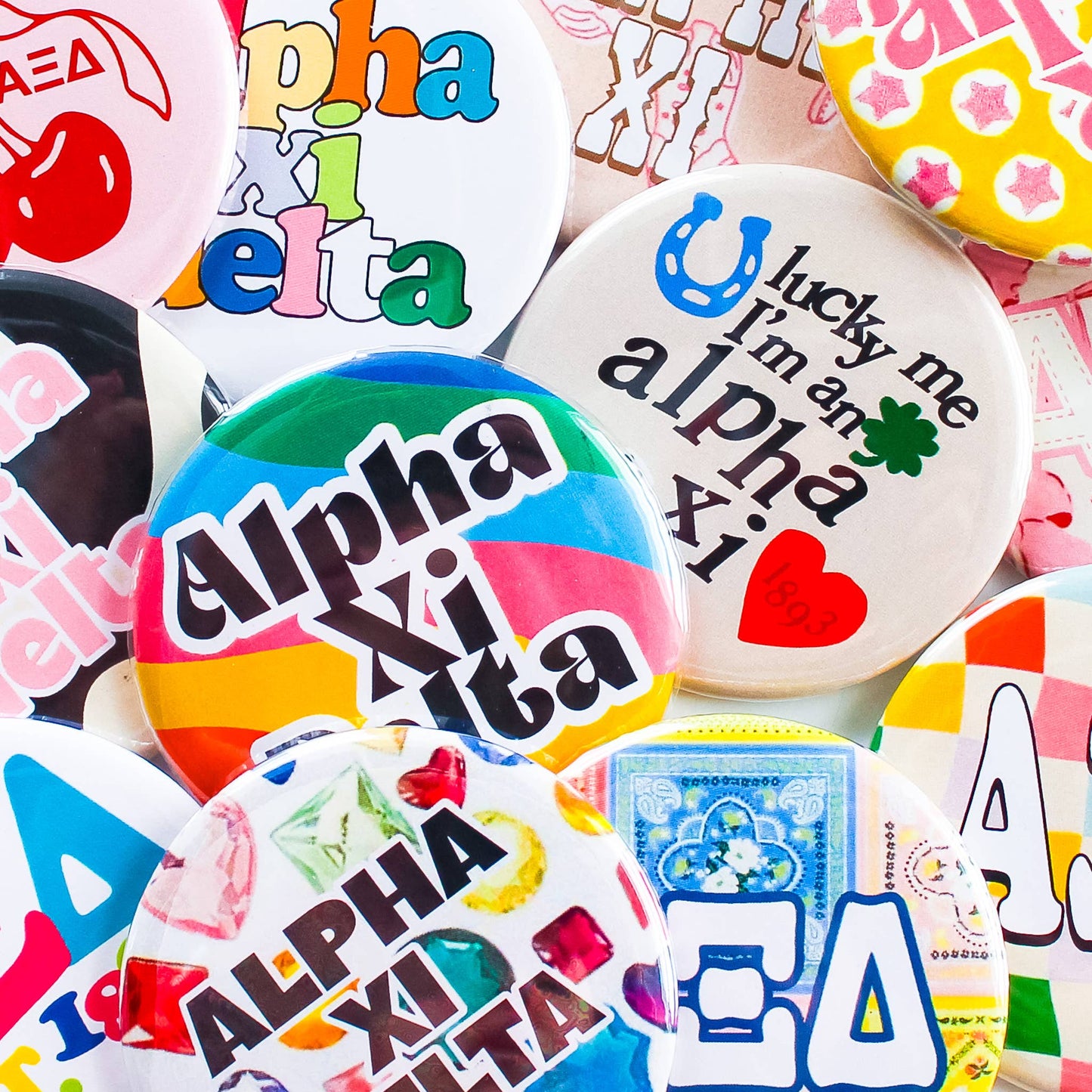 ALPHA PHI Assorted Buttons