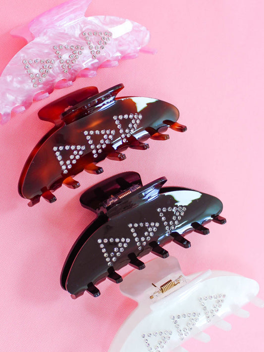 It Girl Sorority Rhinestone Hair Claw Clip: Pink / DELTA DELTA DELTA