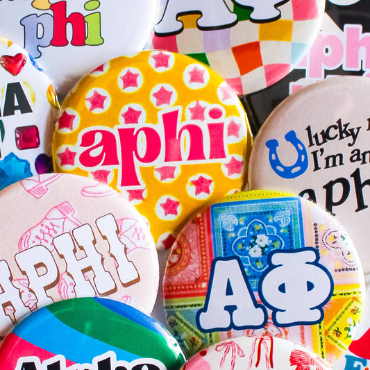 ALPHA PHI Assorted Buttons