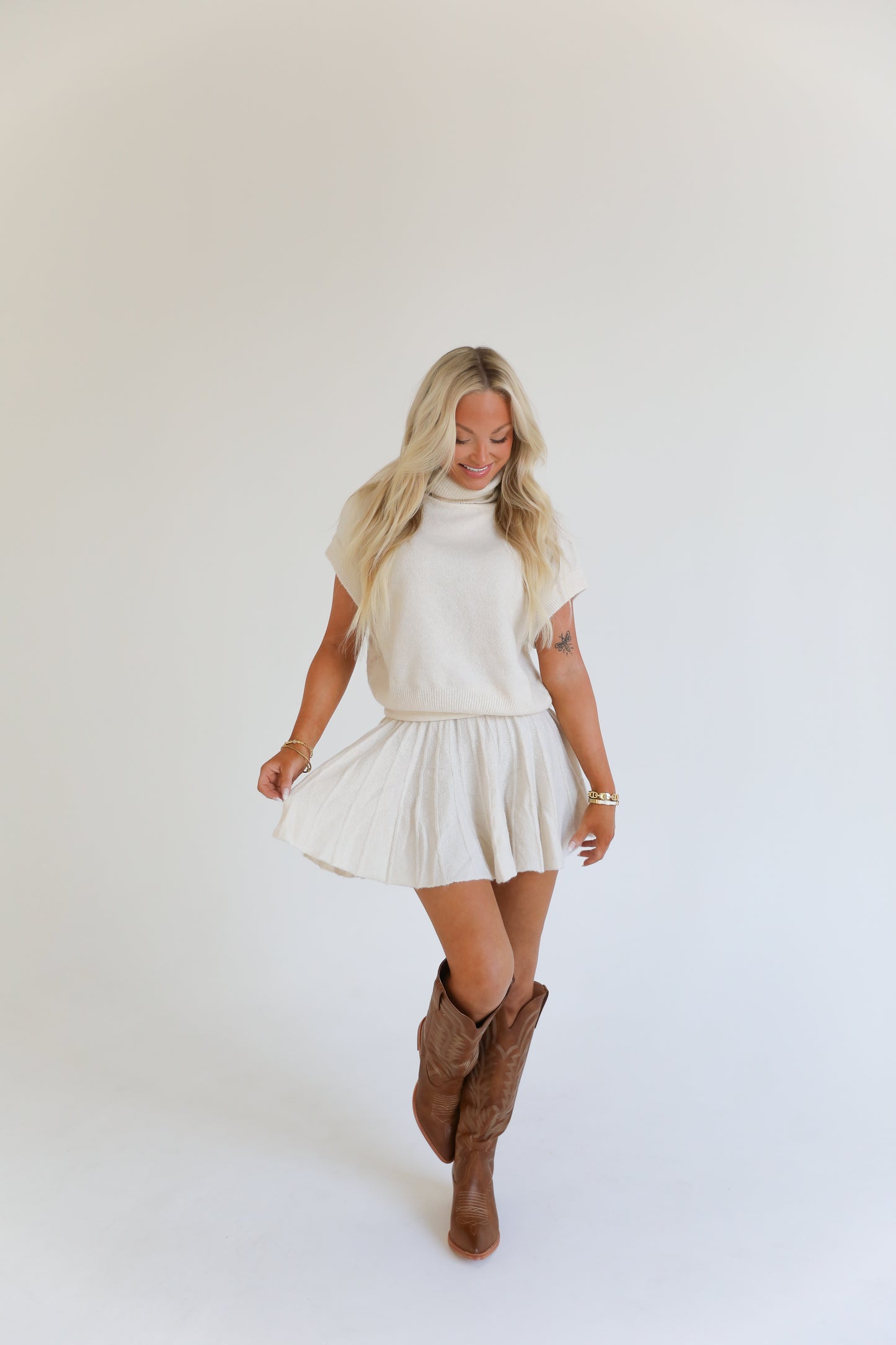 Autumn Stroll Sweater Set (Cream)
