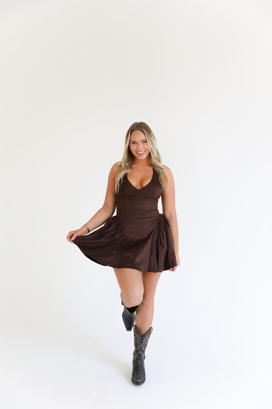 Saddle Up Suede Mini (Brown)
