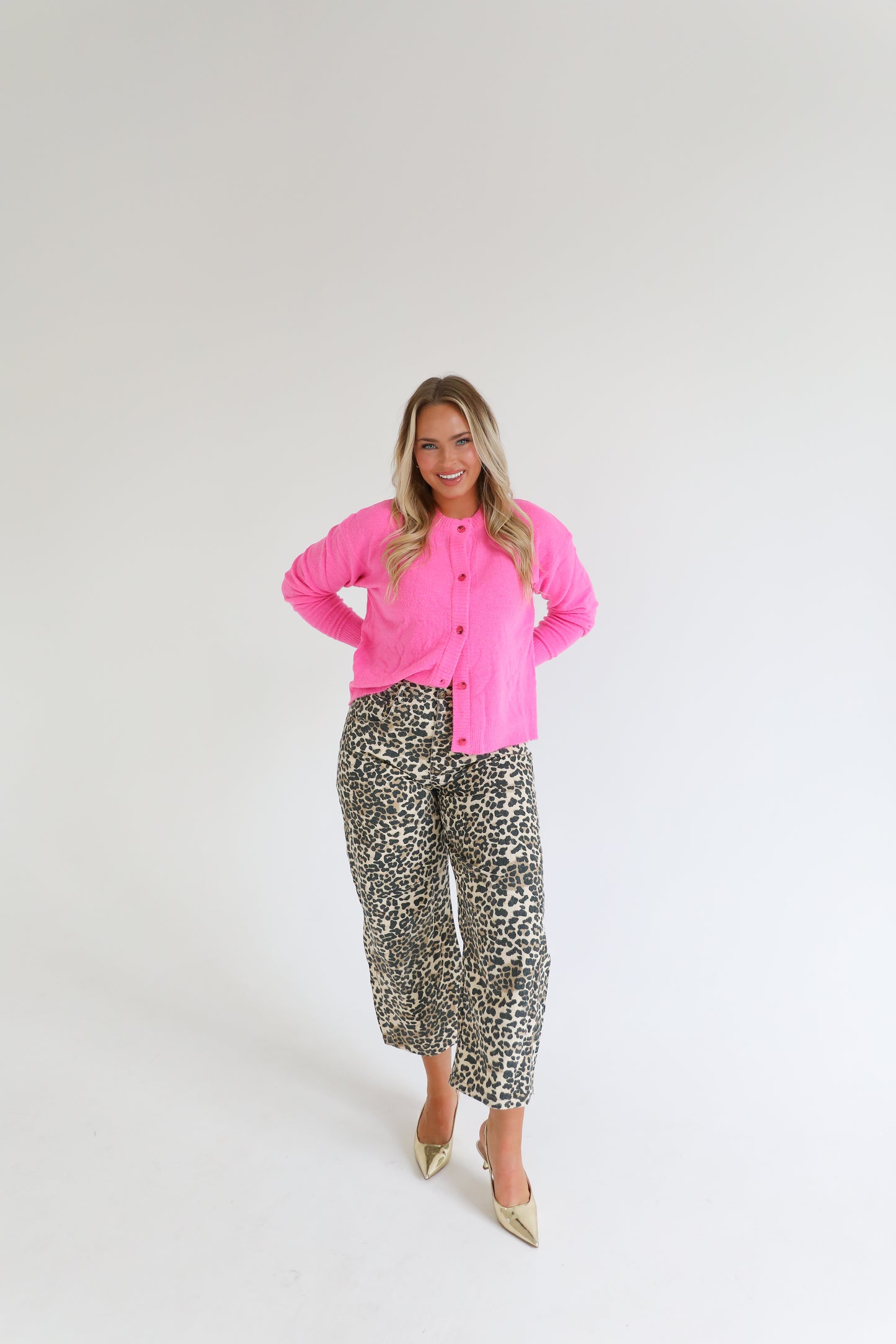 Cheetah Girl Barrel Jeans
