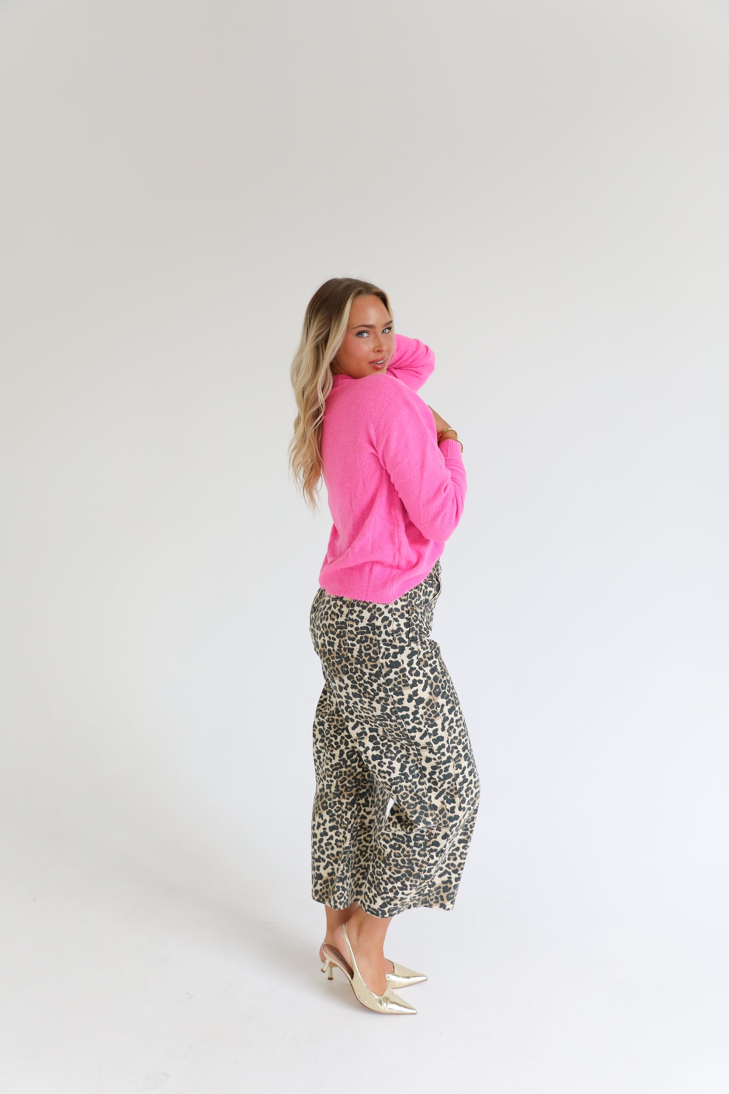 Cheetah Girl Barrel Jeans