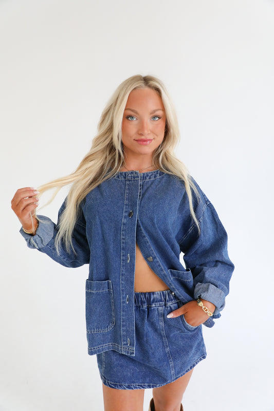 Indigo Ease Mini Skort