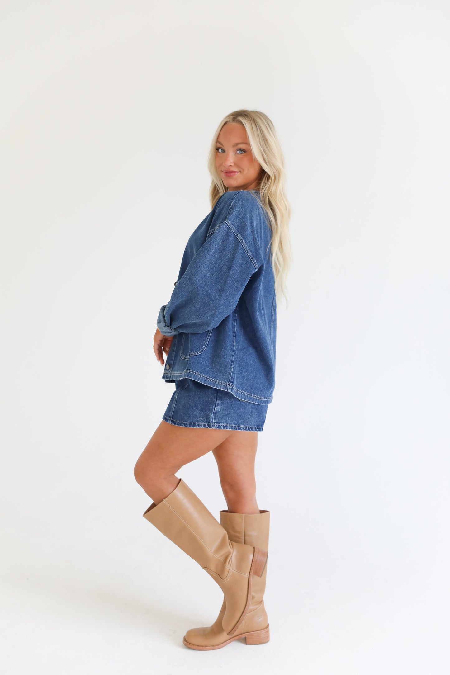 Indigo Ease Mini Skort