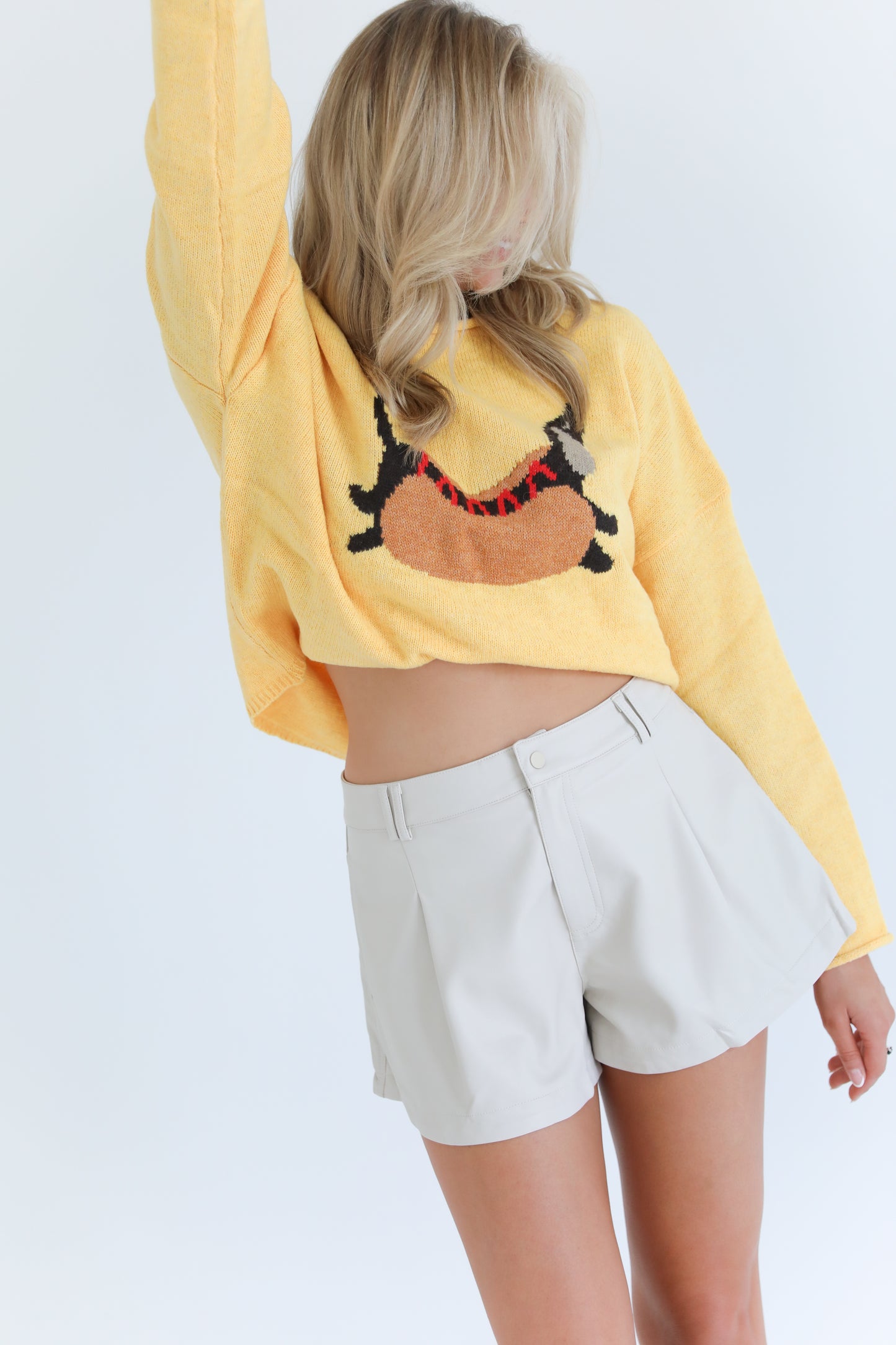 After Dark Leather Shorts (Cream)