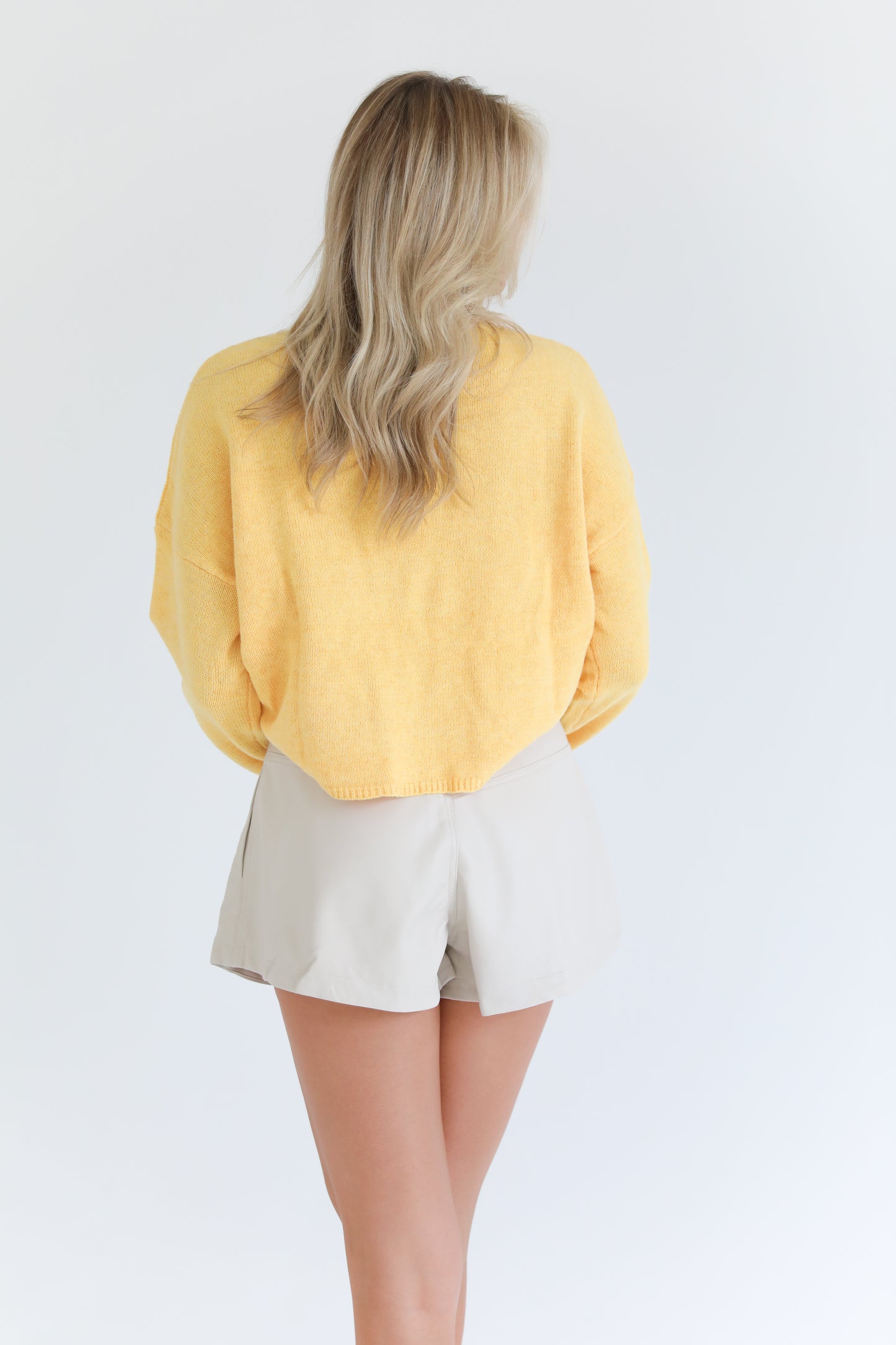 After Dark Leather Shorts (Cream)