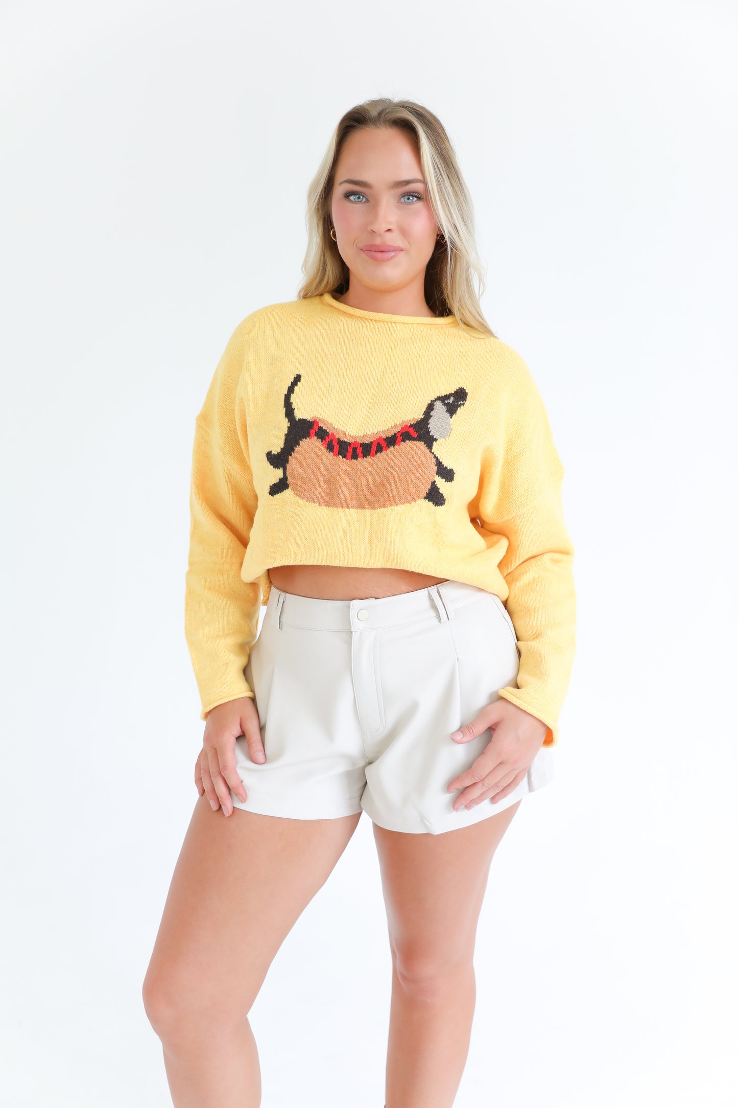 After Dark Leather Shorts (Cream)