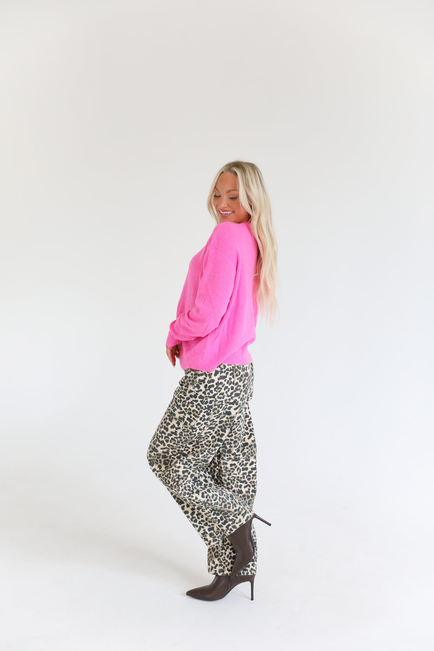 Cheetah Girl Barrel Jeans