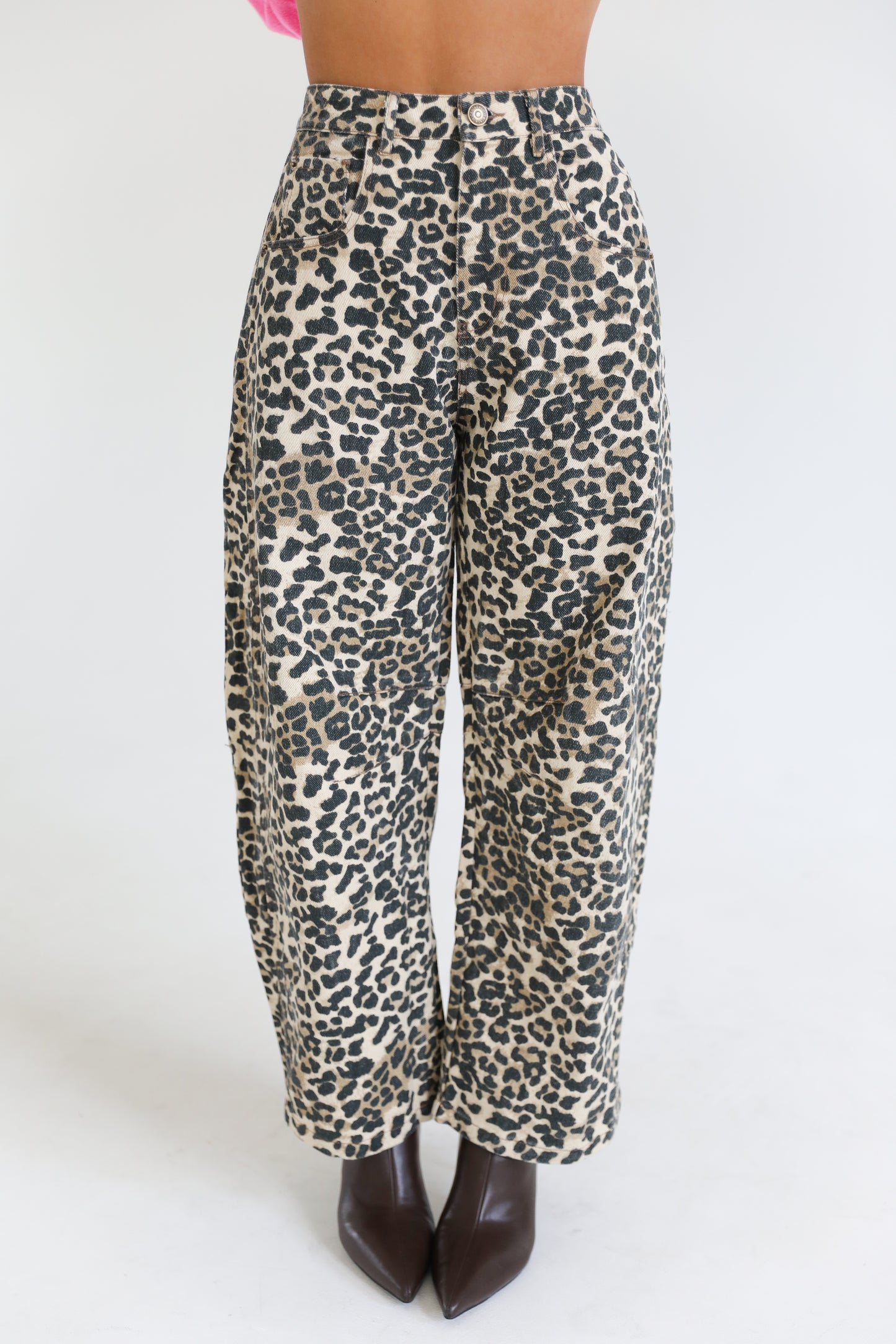 Cheetah Girl Barrel Jeans